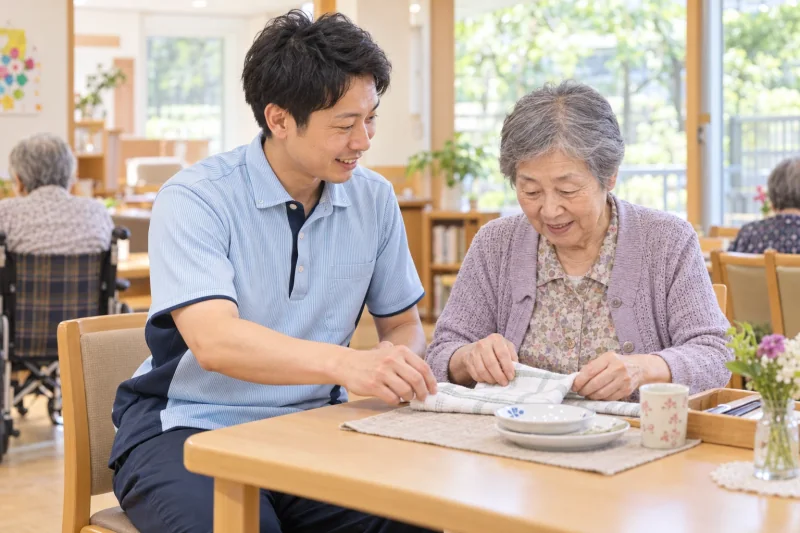 介護士の仕事場面